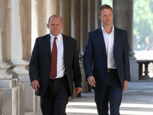 Still of Peter Firth and Rupert Penry-Jones in Spooks (2002)