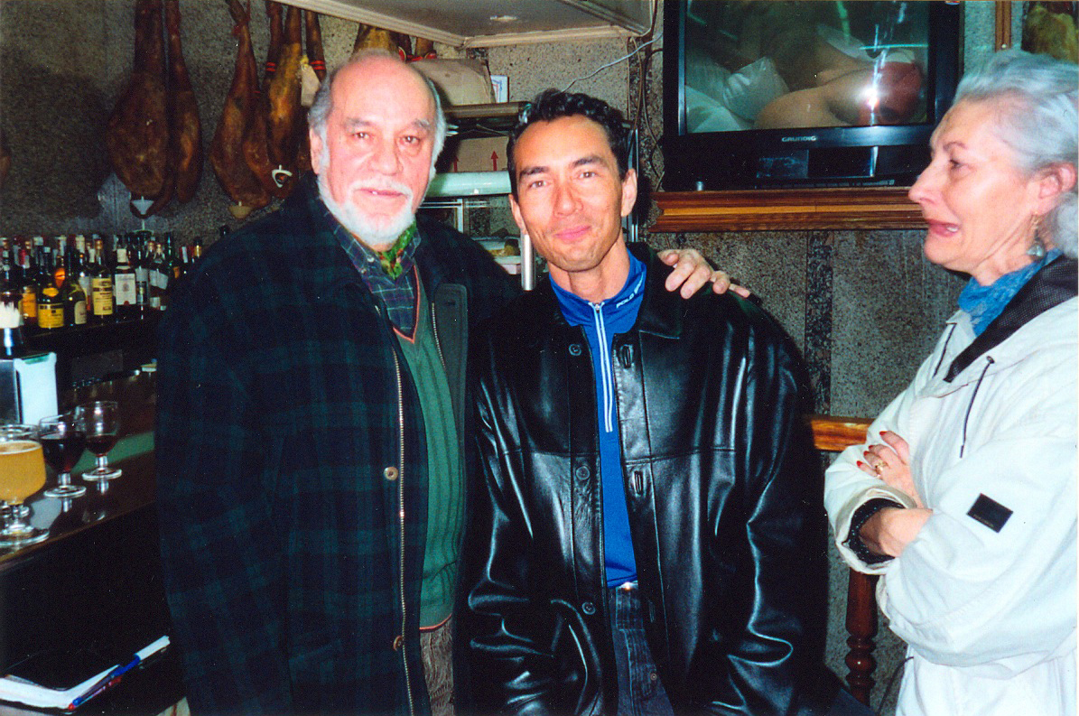 Aldo Sambrell with Vincent and Aldo's wife looking on. Spain's most famous villain actor with over 150 films to his credit including the classic western 