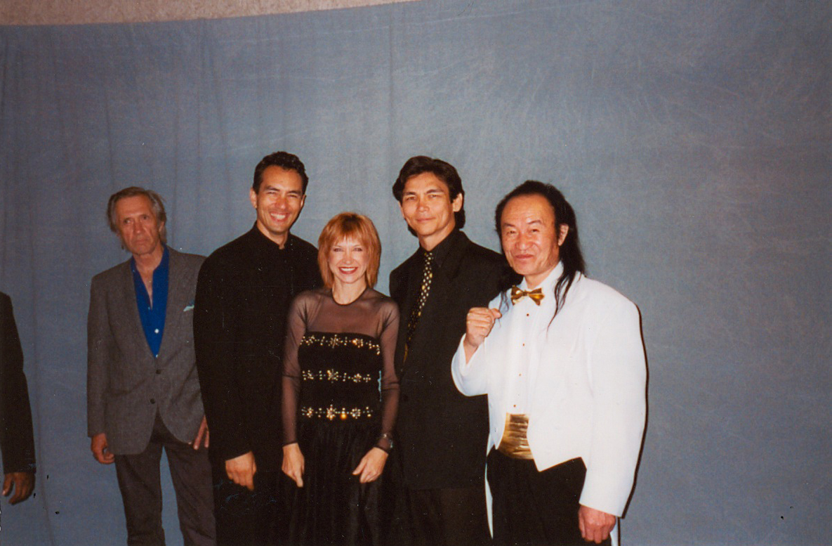 David Carradine, Vincent Lyn, Cynthia Rothrock, Don the Dragon Wilson and Master Pan Qing Fu at the WorldWide Martial Arts Hall of Fame Event, Syracuse, NY