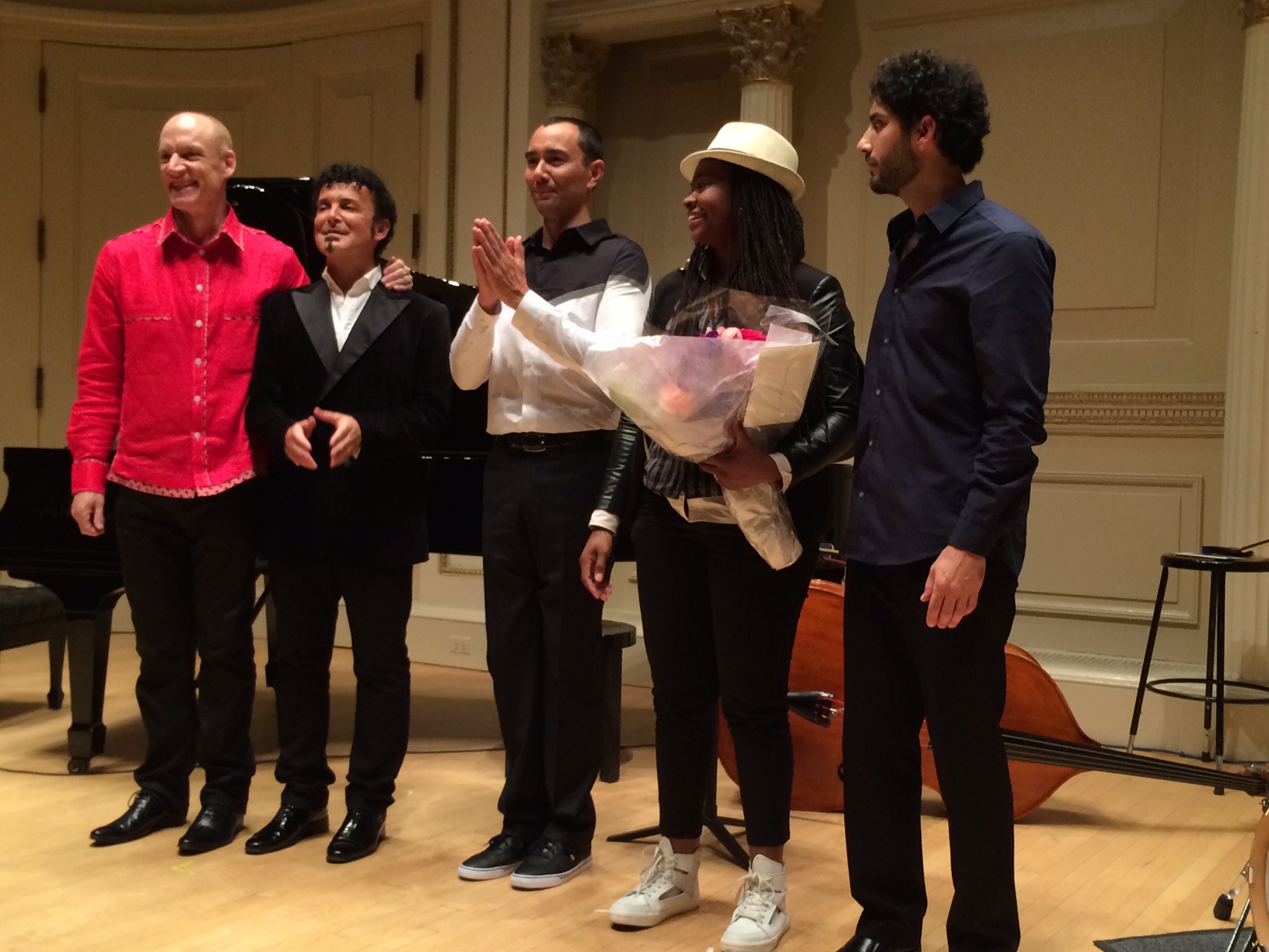 Carnegie Hall Concert Stage October 4th, 2014. Sold out performance to a standing ovation. Here with Grammy Artists Wouter Kellerman, David Longoria, Shirazette Tinnin. Pablo Menares