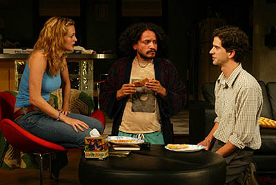 Heather Graham, Jesse J. Perez, & Hamish Linklater performing RECENT TRAGIC EVENTS at Playwrights Horizons (NYC)