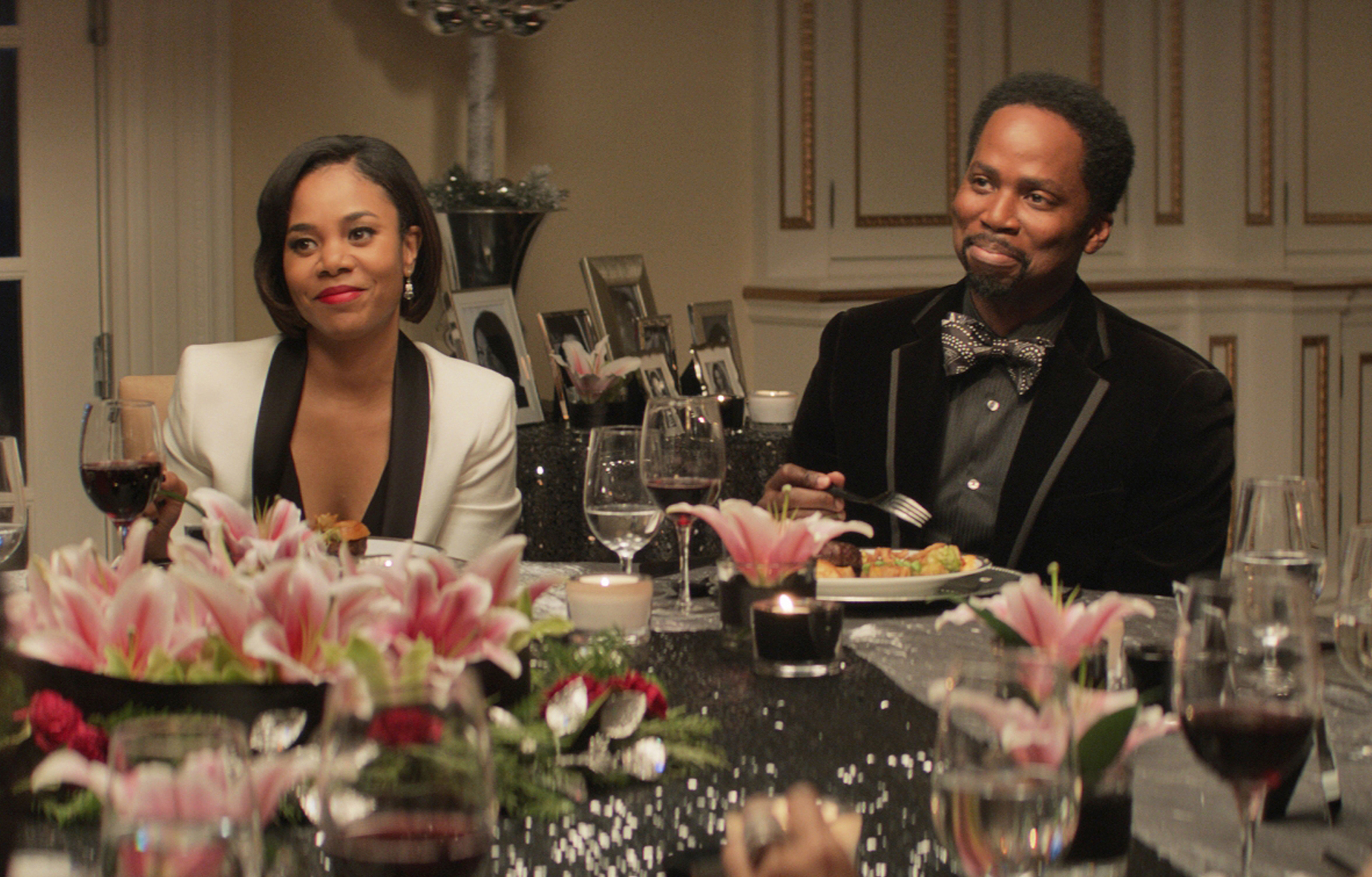 Still of Regina Hall and Harold Perrineau in The Best Man Holiday (2013)