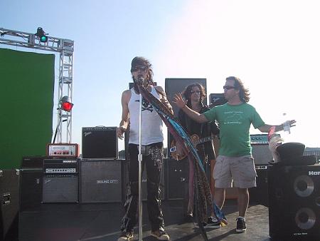 Neil Mandt Directing Steven Tyler and Joe Perry in a music video.