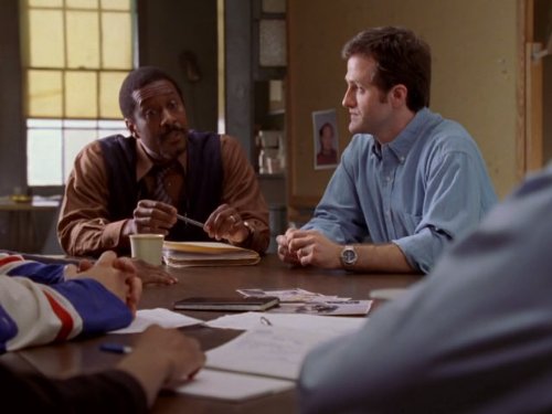 Still of Clarke Peters and Jim True-Frost in Blake (2002)