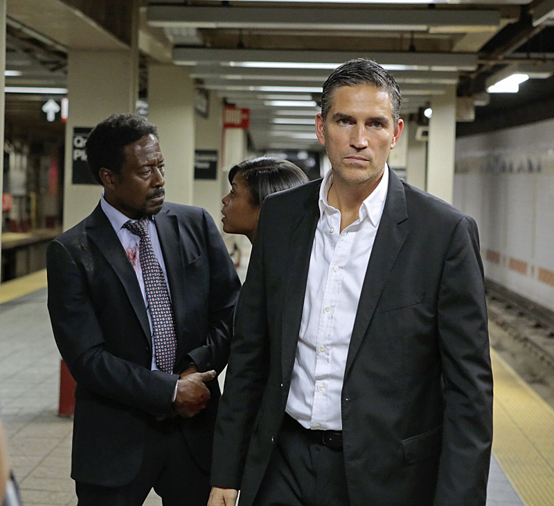 Still of Jim Caviezel and Clarke Peters in Person of Interest (2011)