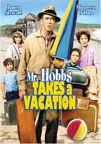 Maureen O'Hara, James Stewart, Michael Burns and Lauri Peters in Mr. Hobbs Takes a Vacation (1962)