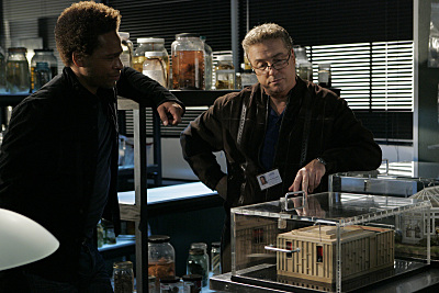 Still of Gary Dourdan and William Petersen in CSI kriminalistai (2000)