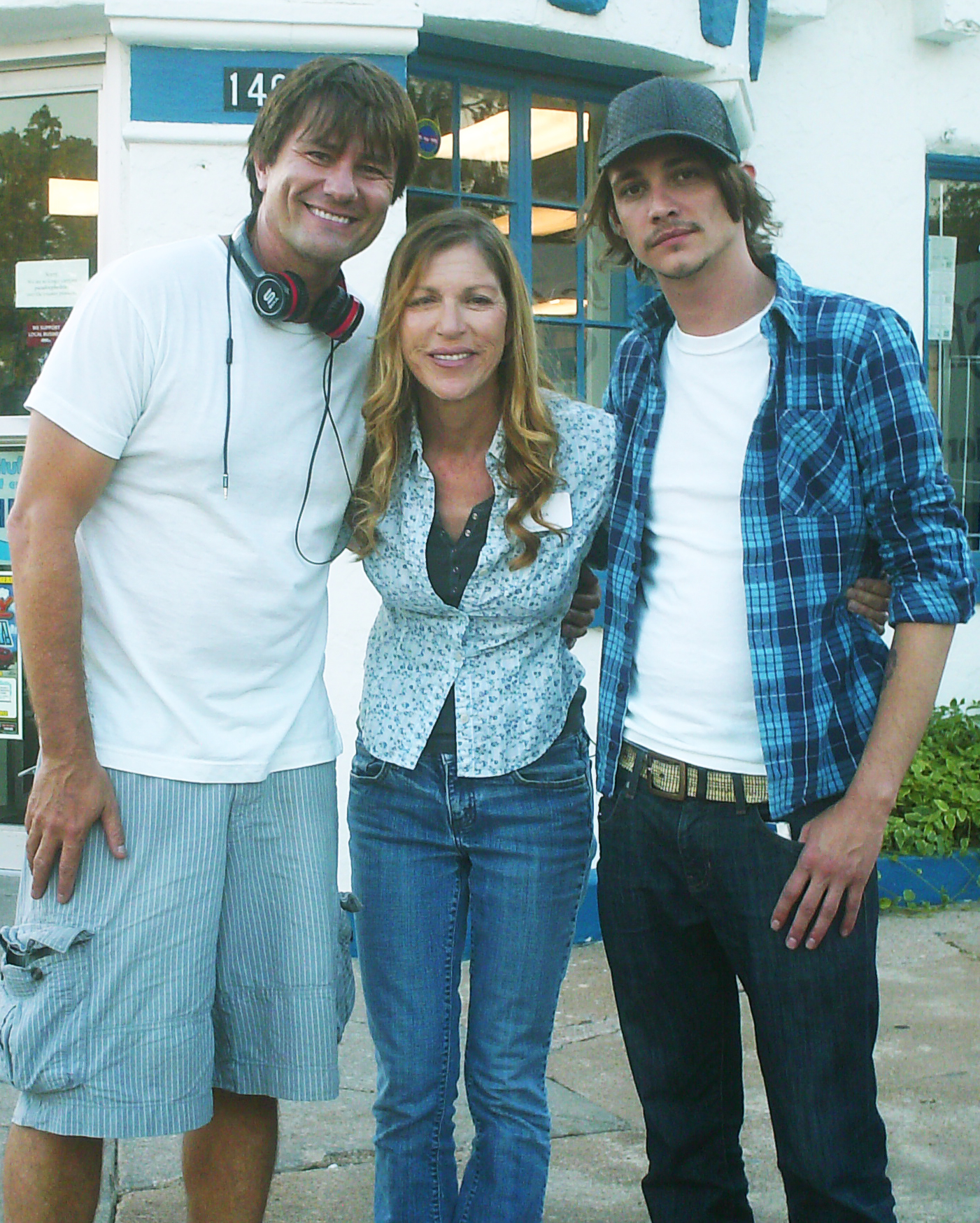 Tracy Pfau in Salvation feature film (2012). Bernie Van de Yacht (Writer/director), Tracy Pfau (center), Ryan Donowho