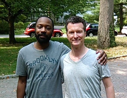 On the set of Nowhere Ever After with Nelsan Ellis.
