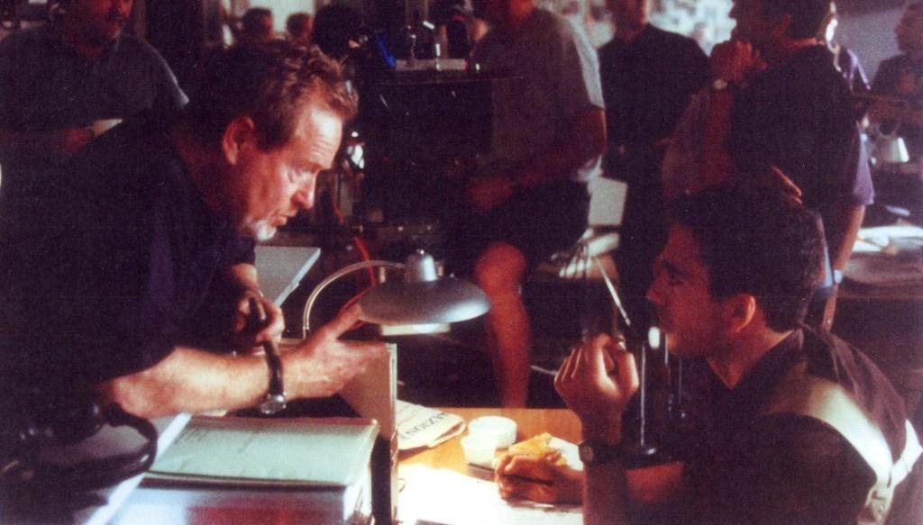 Ridley Scott & Andrea Piedimonte on the set of Hannibal