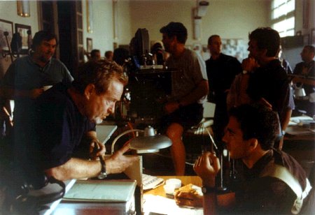 Ridley Scott and Andrea Piedimonte on the set of Hannibal