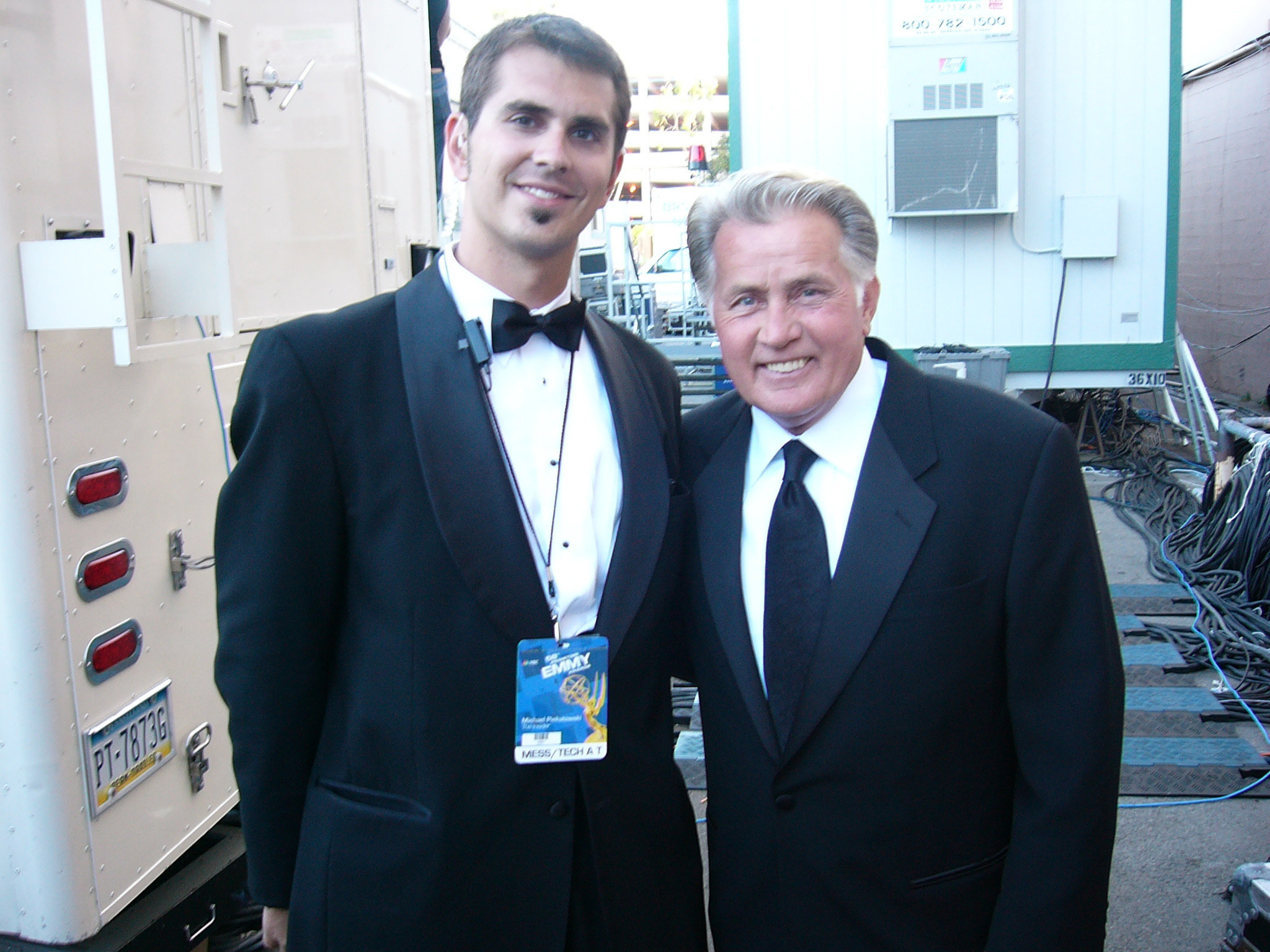 Meeting one of my favorite actors (and a schoolmate of my father's) backstage at the Emmy's.