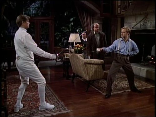 Still of Kelsey Grammer, David Hyde Pierce and Brian Cousins in Frasier (1993)
