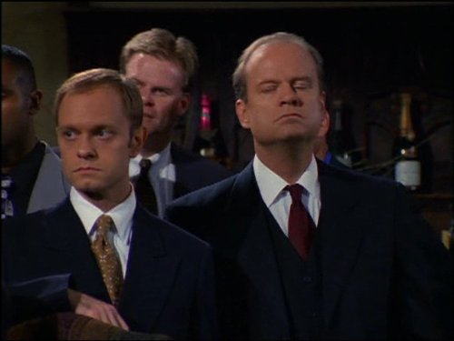 Still of Kelsey Grammer and David Hyde Pierce in Frasier (1993)