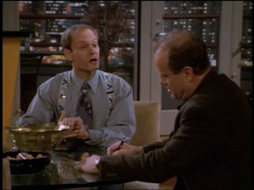 Still of Kelsey Grammer and David Hyde Pierce in Frasier (1993)