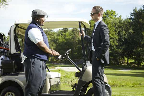 Still of Wendell Pierce, Patrick J. Adams and Robert Zane in Suits (2011)