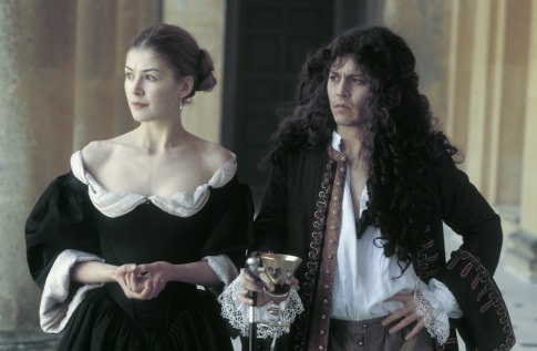 Still of Johnny Depp and Rosamund Pike in The Libertine (2004)