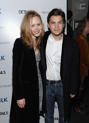Emile Hirsch and Alison Pill at event of Milk (2008)
