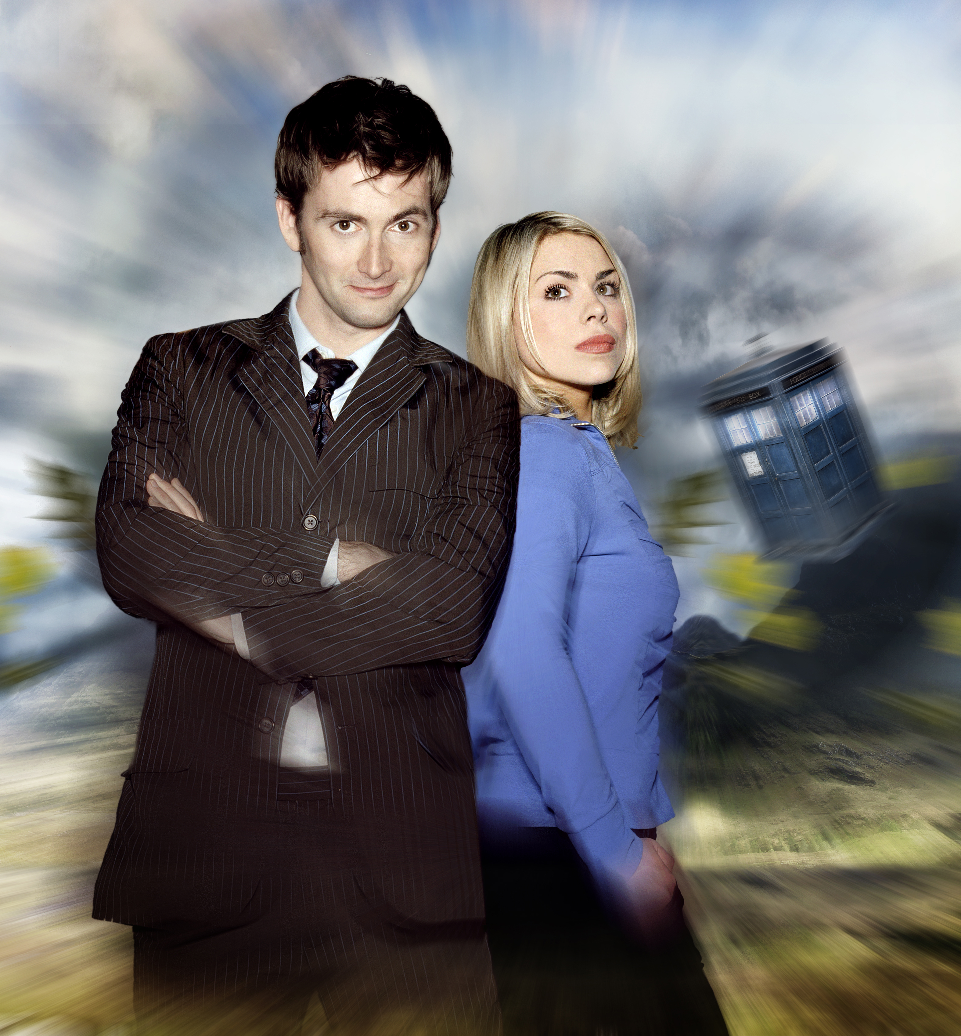 Billie Piper and David Tennant in Doctor Who (2005)