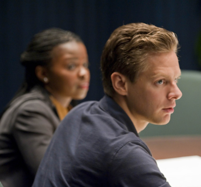 Still of Jacob Pitts and Erica Tazel in Justified (2010)