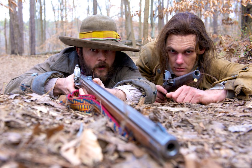 Caleb Brewster & Selah Strong prepare to Return fire during an Ambush on Turn. As played by Daniel Hensahll & Robert Beitzel.
