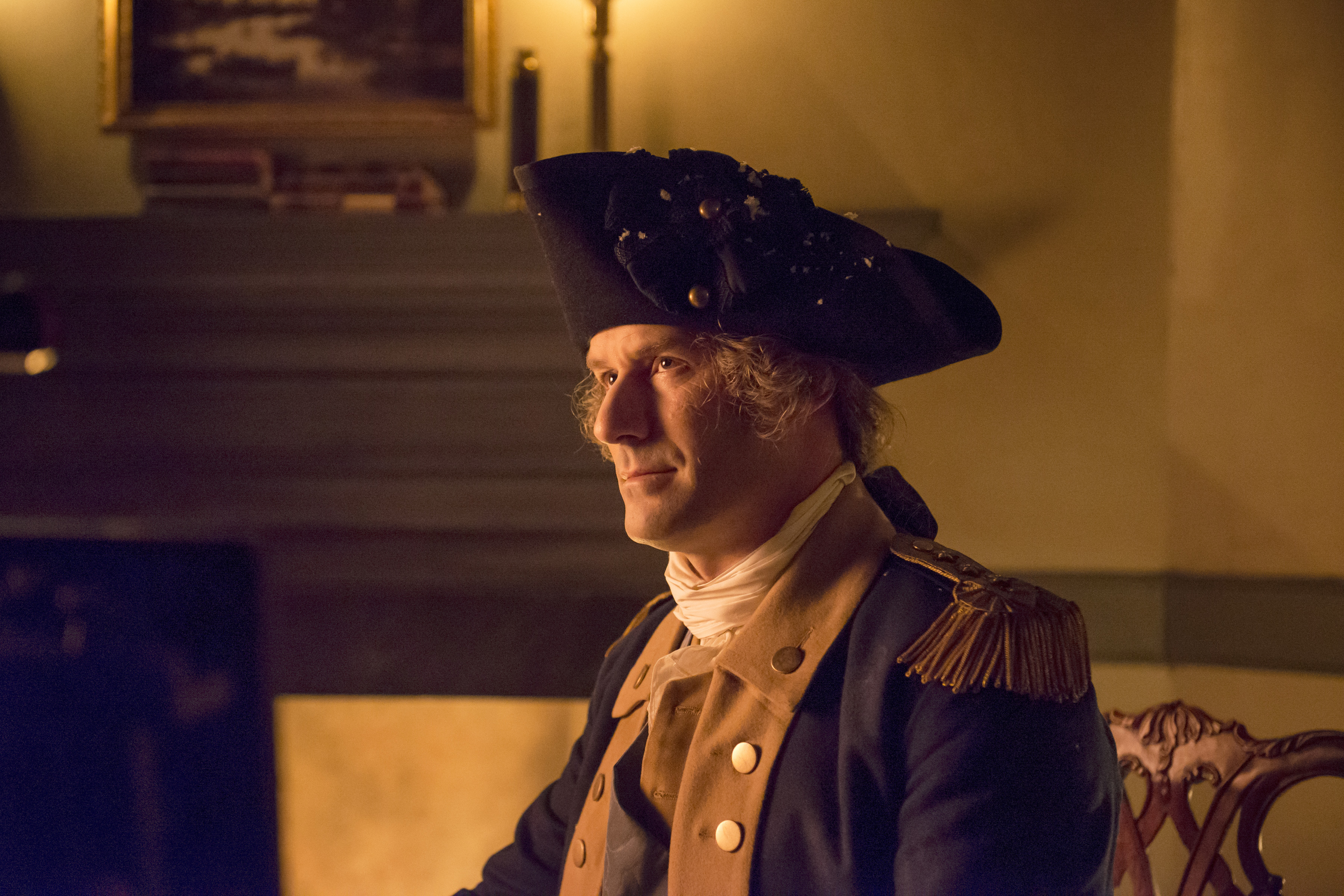 General George Washington played by Ian Kahn on TURN