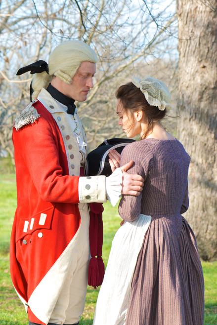 Captain Simcoe makes his intentions known to Anna Strong. As played by Heather Lind & Samuel Roukin in AMC's TURN