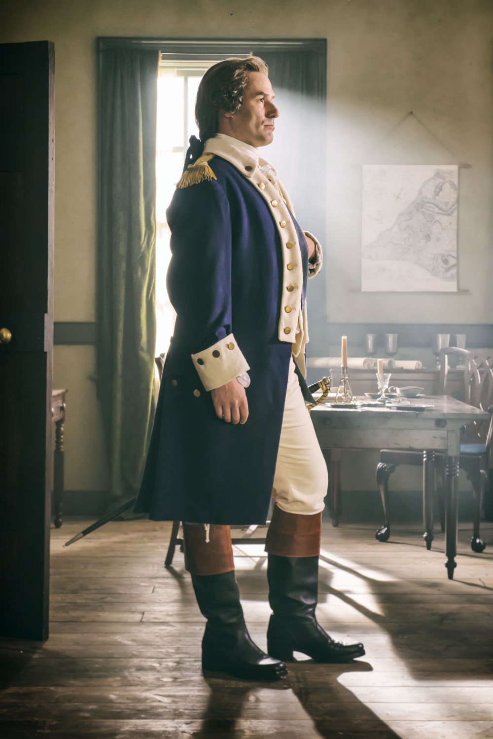 General George Washington as played by Ian Kahn in TURN Washington's Spies