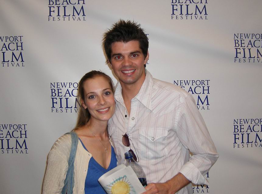 Emily Podleski and Bryce Morrow at Newport Film festival