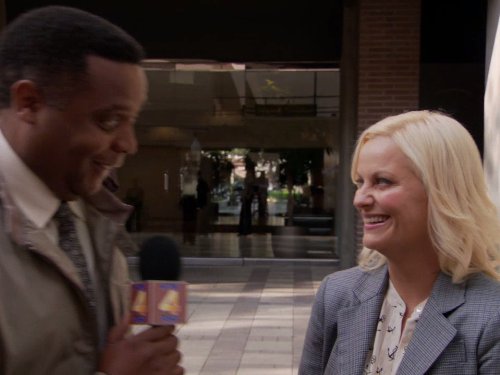 Still of Amy Poehler and Jay Jackson in Parks and Recreation (2009)