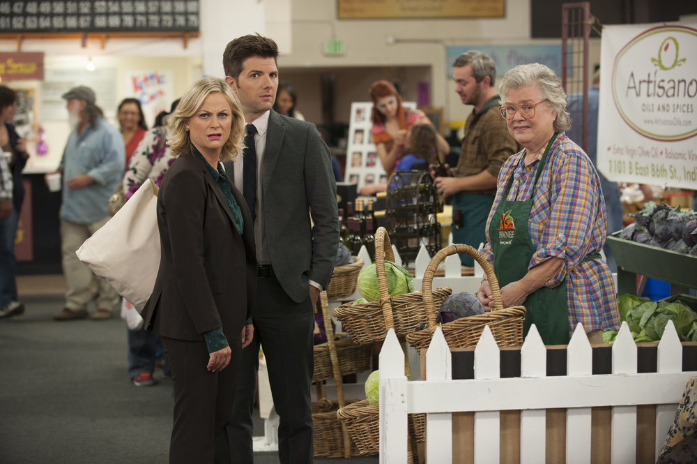 Still of Adam Scott and Amy Poehler in Parks and Recreation (2009)