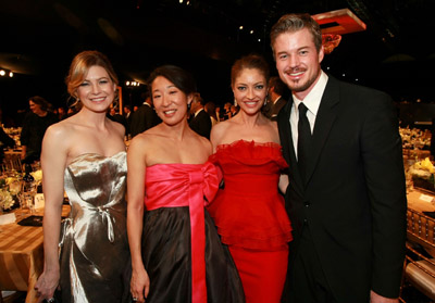 Rebecca Gayheart, Eric Dane, Sandra Oh and Ellen Pompeo at event of 14th Annual Screen Actors Guild Awards (2008)
