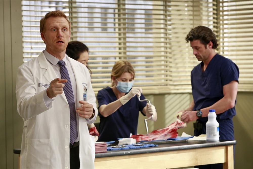 Still of Patrick Dempsey, Kevin McKidd, Sandra Oh and Ellen Pompeo in Grei anatomija (2005)