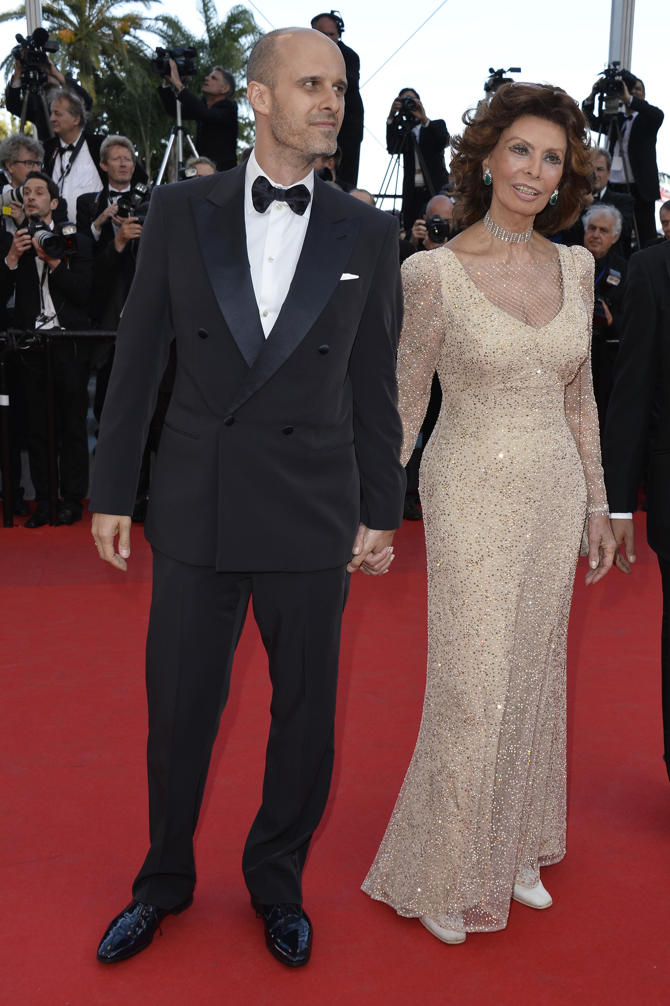 Sophia Loren and son, director Edoardo Pont attend the 