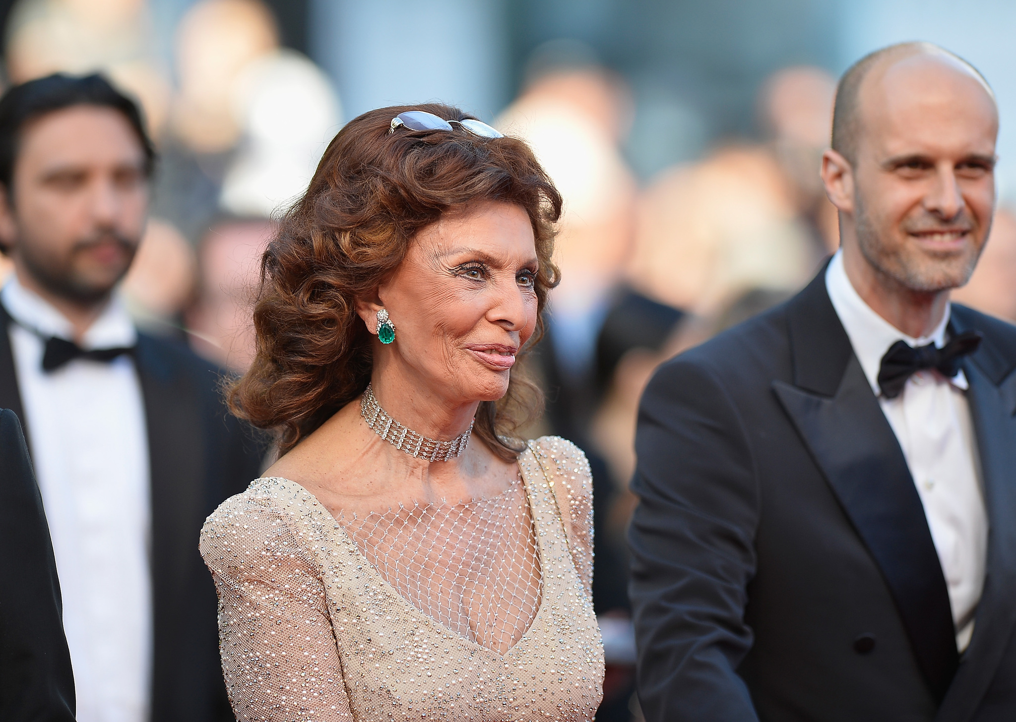 Sophia Loren and son, director Edoardo Pont attend the 
