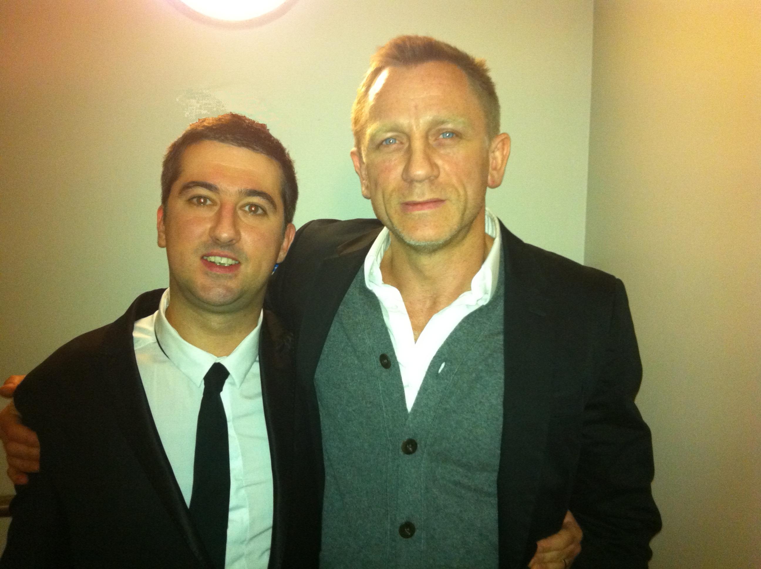 Paul Popplewell & Daniel Craig (presenter of Best Film Award) at The British Independent Film Awards