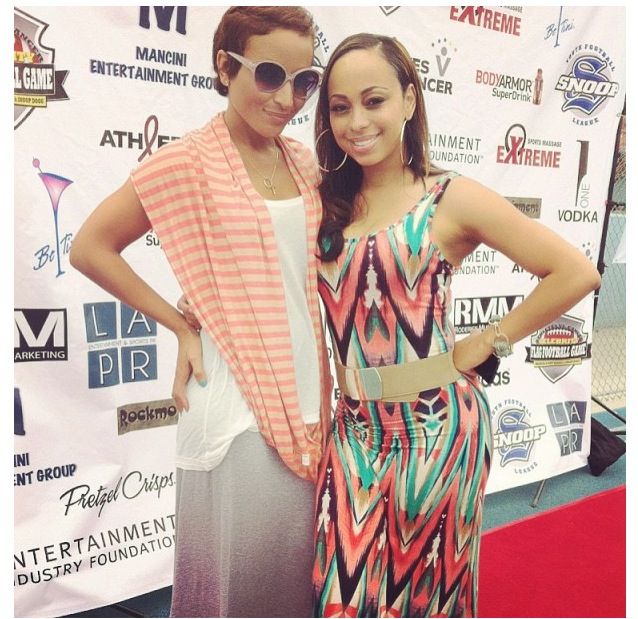 Syr Law, Caryn Ward Ross red carpet arrival at Matt Barnes Charity Football for Cancer Benefit