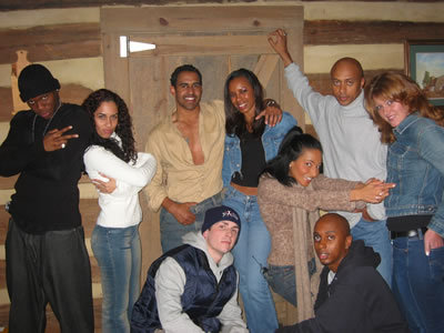 Duain Richmond, Denise Ortiz, Christopher Clay Jones, Raquel Riley, John Nicholson, Tiffany Smith, Syr Law, Chase Dyami, Brandon Carroll on set Camp DOA