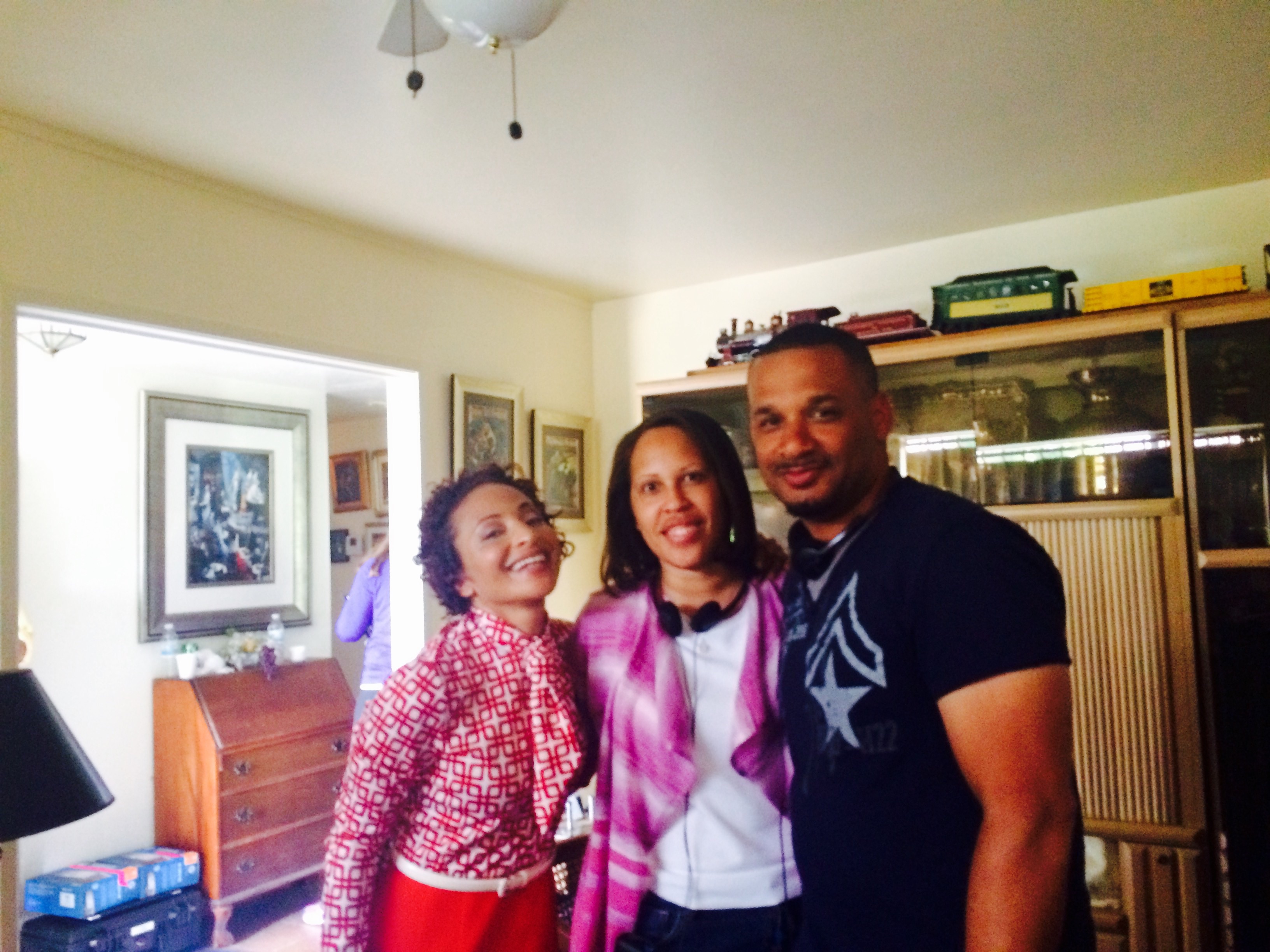 Still Syr Law, Tamela Durant, Sean Durant on set Gina's Journey: The Search for William Grimes