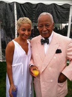 Syr Law, Mayor David Dinkins at Reginald Lewis Foundation Luncheon in the Hamptons