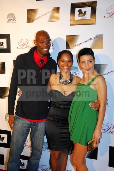 Jermaine Jackson, Dr. Yamma Brown, Syr Law red carpet arrival Lupus Foundation Charity Social Mixer at Beso in Hollywood