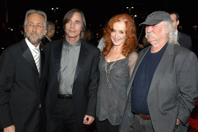 David Crosby, Jackson Browne, Neil Portnow and Bonnie Raitt