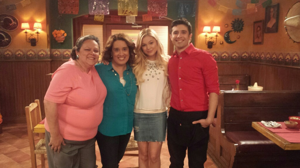 With Eileen Galindo, Eddy Martin and Olivia Holt on 