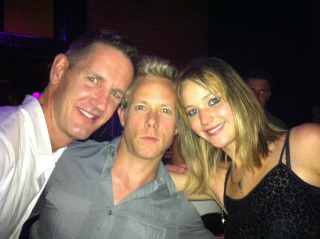 Tim Post actor. Tim Post, Robert Crooks and Jennifer Lawrence Xmen: Days of Future Past wrap party