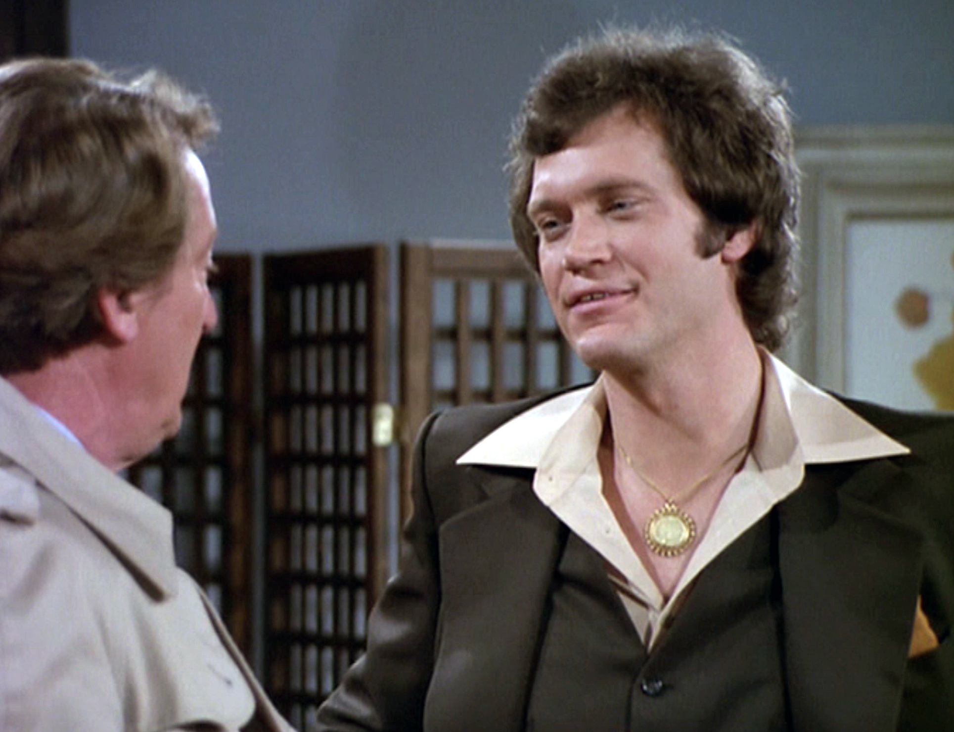 Still of David Letterman and Tom Poston in Mork & Mindy (1978)