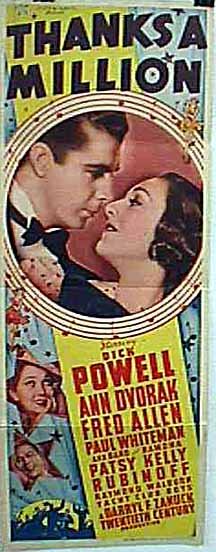 Fred Allen, Ann Dvorak, Patsy Kelly and Dick Powell in Thanks a Million (1935)