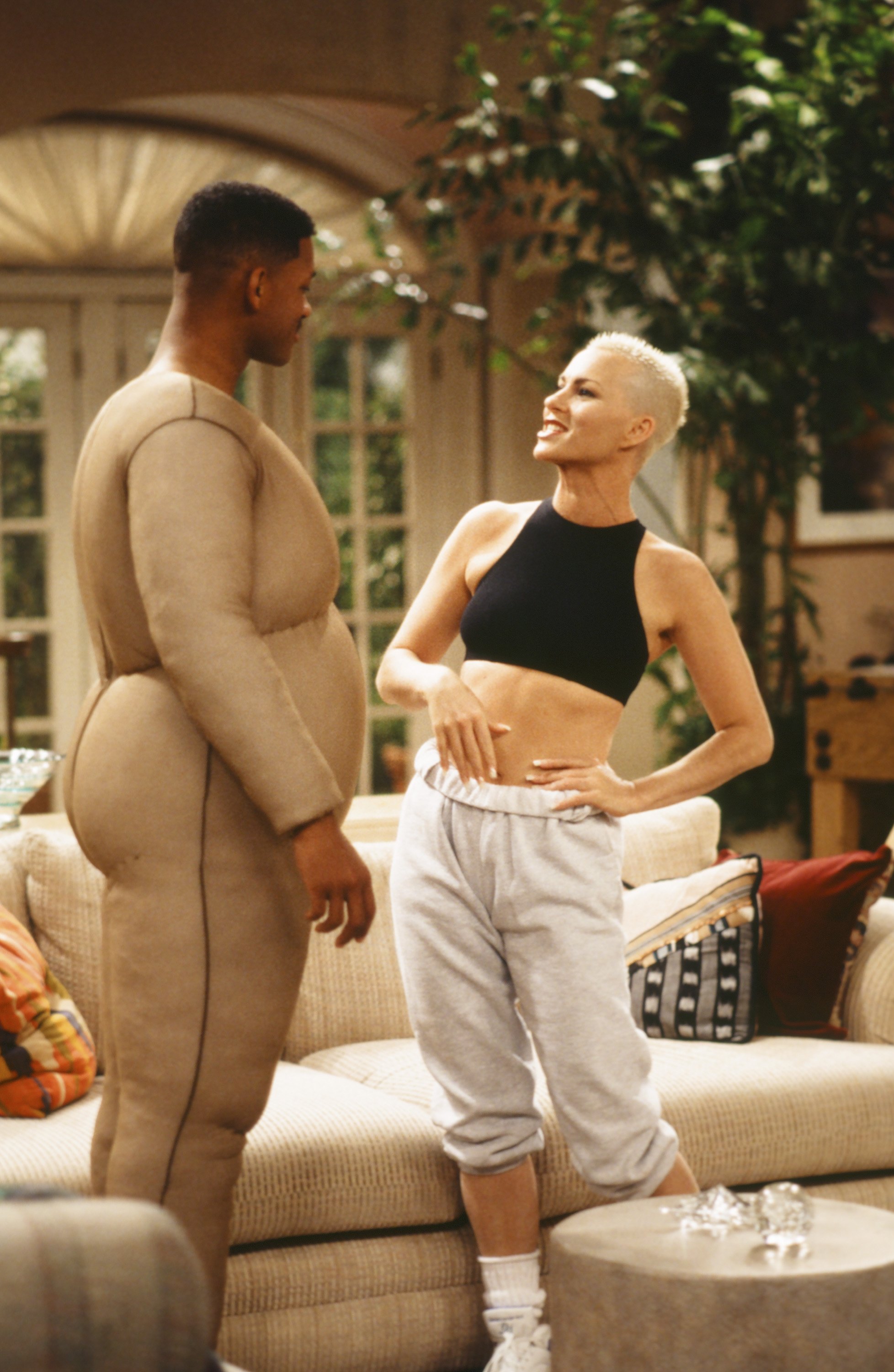 Still of Will Smith and Susan Powter in The Fresh Prince of Bel-Air (1990)