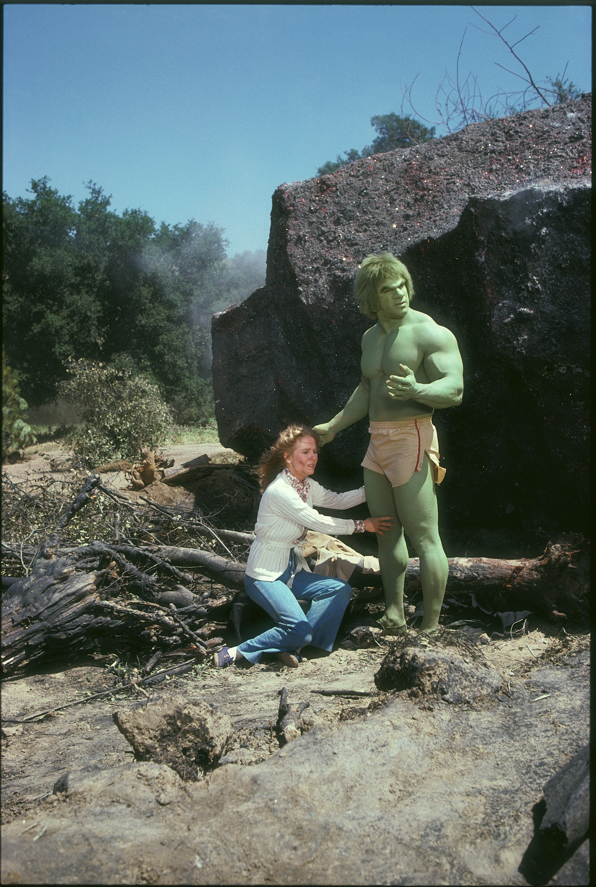 Still of Lou Ferrigno and Laurie Prange in The Incredible Hulk (1978)