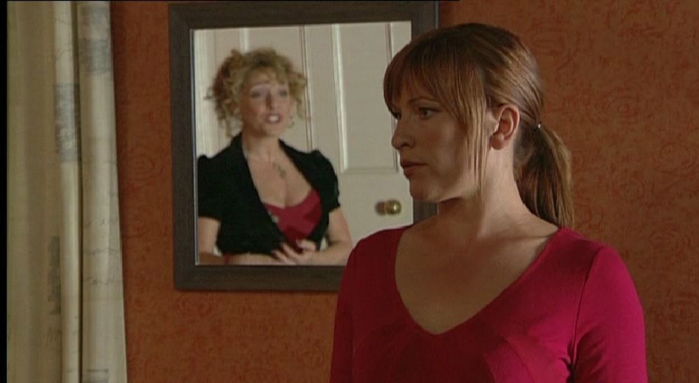 Still of Sarah Preston and Tracy-Ann Oberman in Eastenders