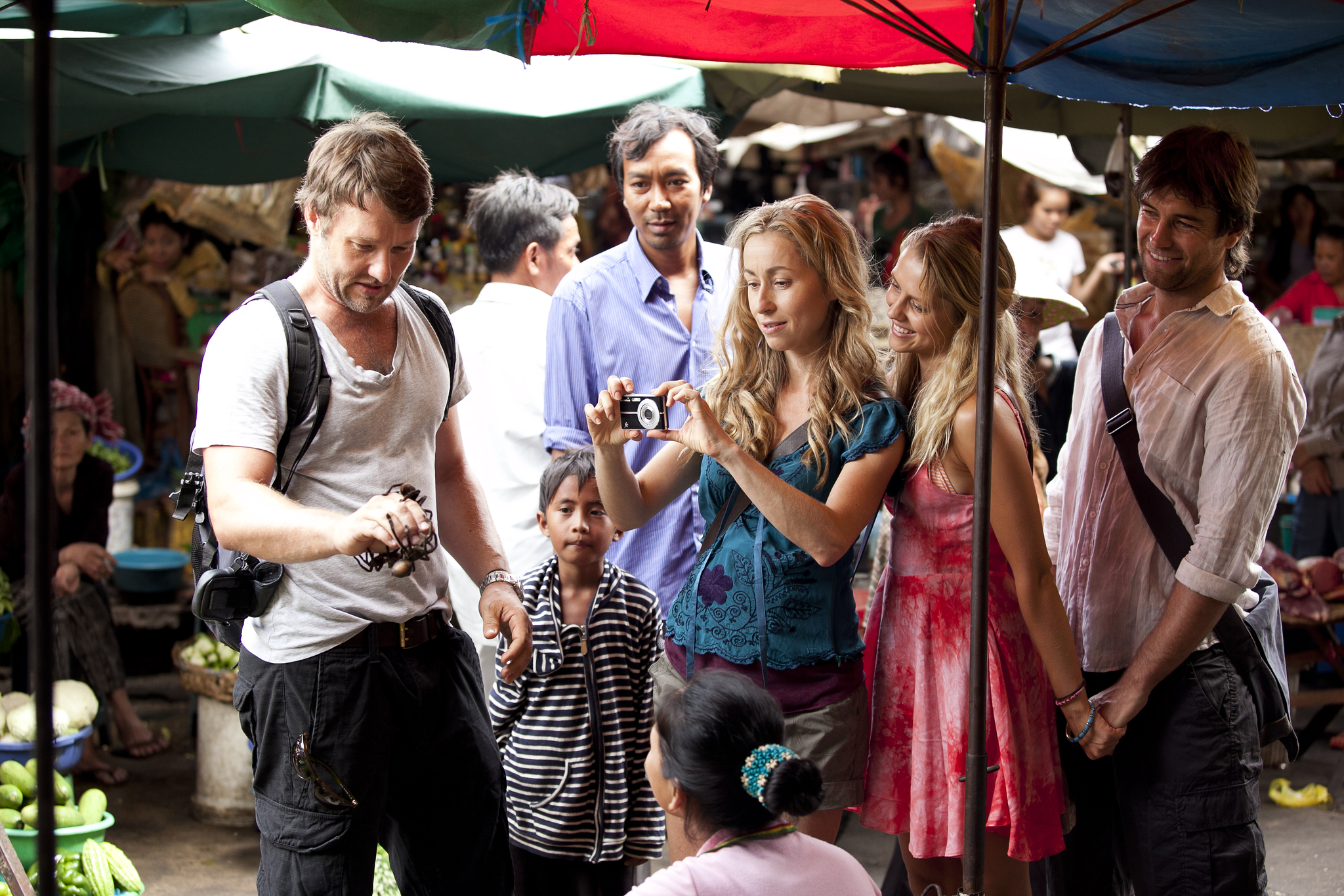 Still of Joel Edgerton, Felicity Price, Antony Starr and Teresa Palmer in Wish You Were Here (2012)